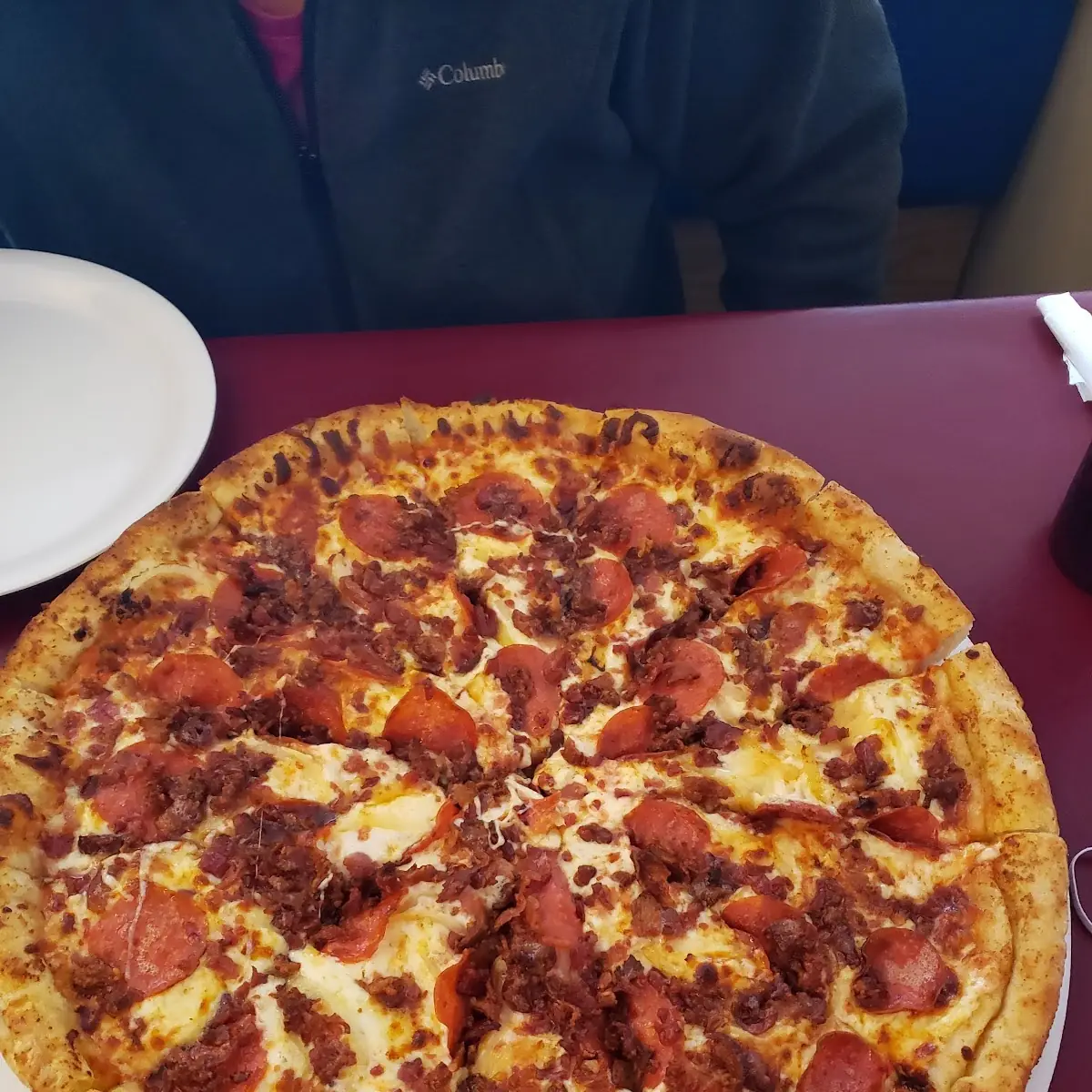 Bacon Pepperoni Onion Cheese Pizza