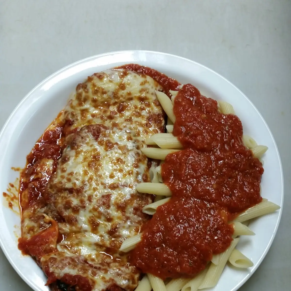 Chicken Parmesan with Penni Pasta