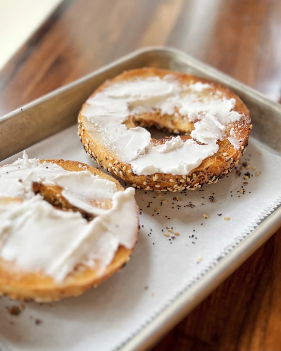 Vegan Cream Cheese on Everything Bagel