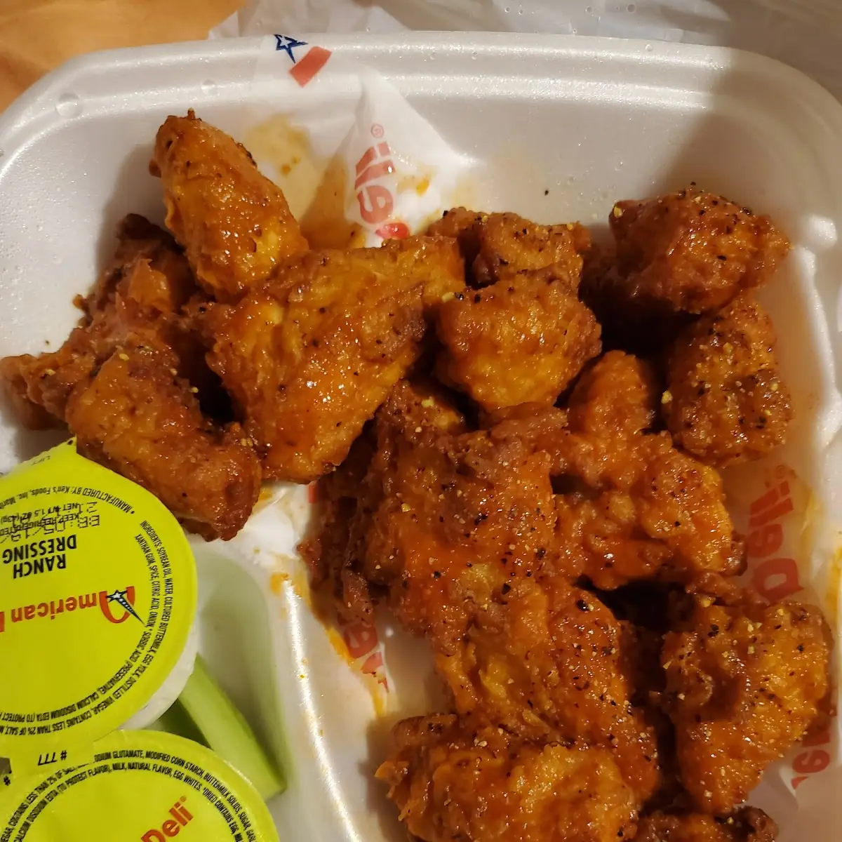 Boneless Buffalo Wings with Lemon Pepper