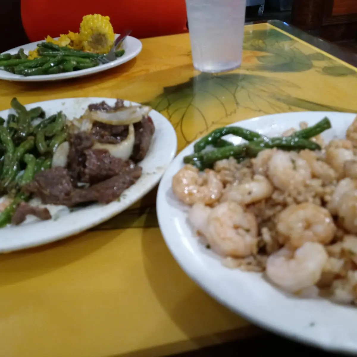 Shrimp w Rice Mongolian Beef