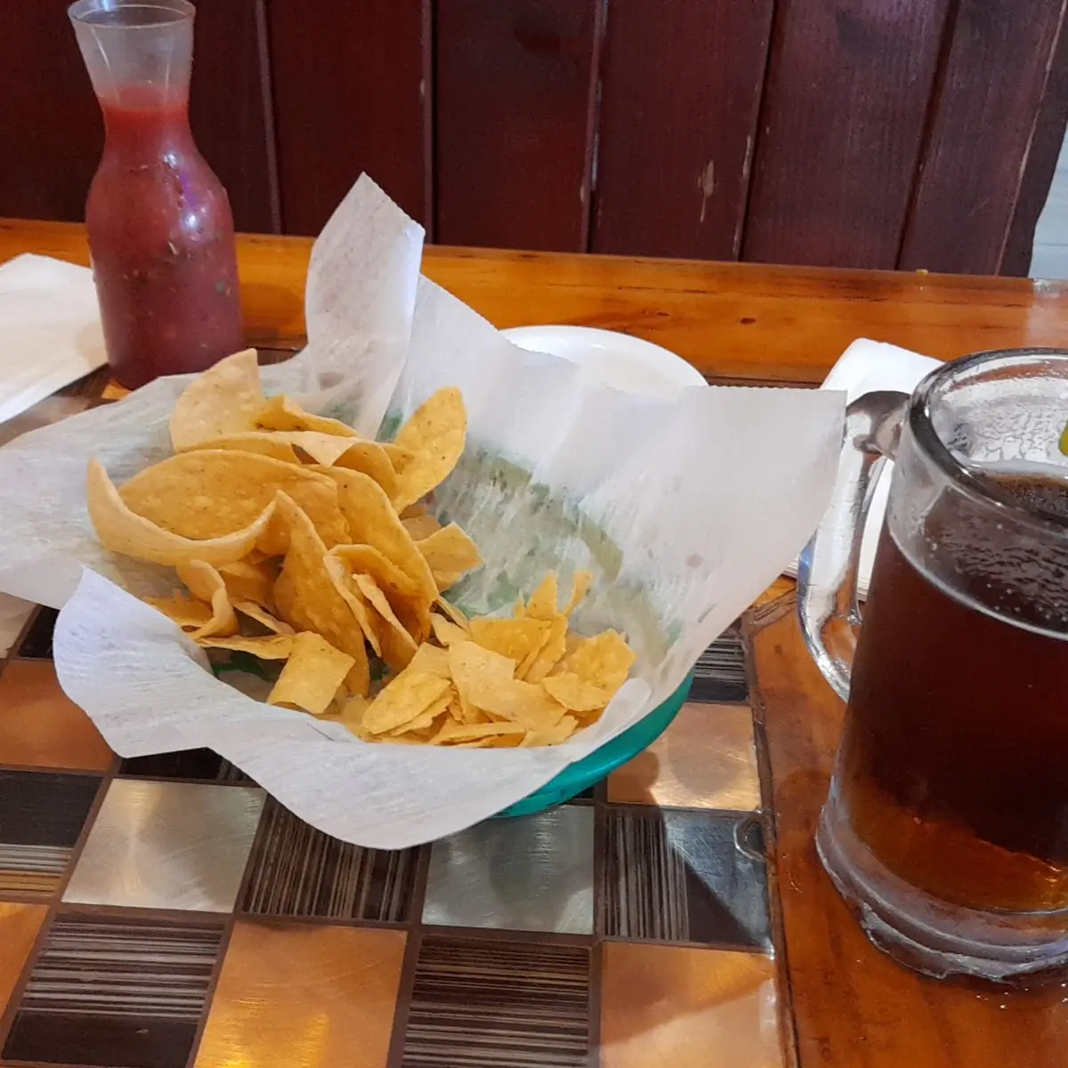 Chips and Salsa and Jalapeño Dipping Sauce