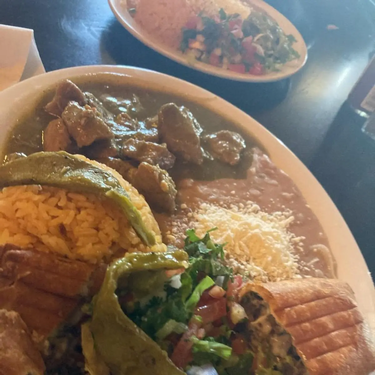 Chile Verde and Tacos De Asada