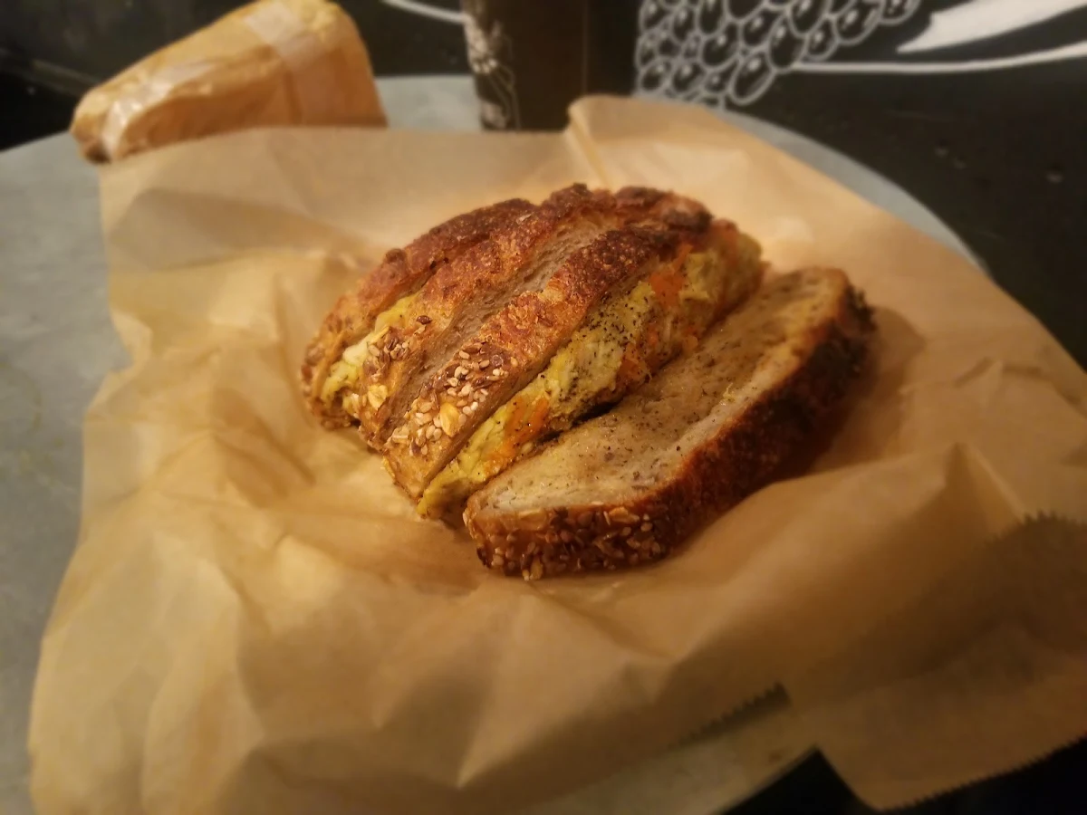 Poached Chicken Curry Sandwich