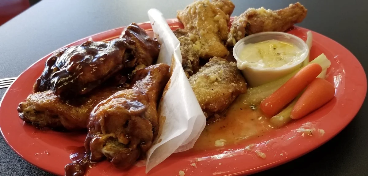 Wings Half Butter Garlic Half Honey Mustard