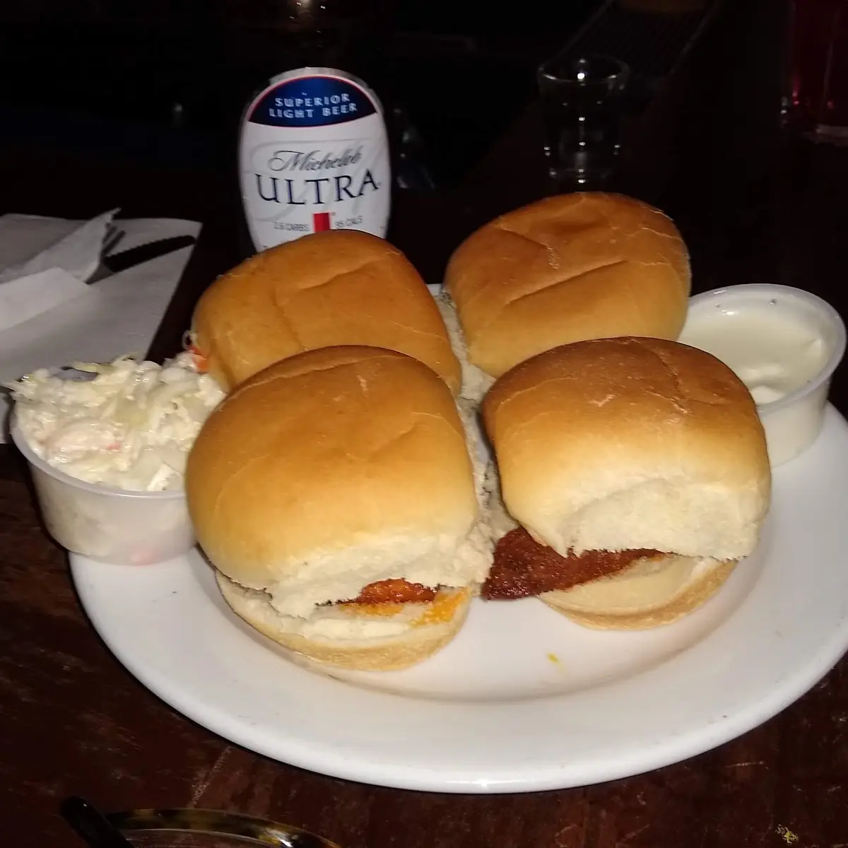 Buffalo Chicken Sliders with Coleslaw