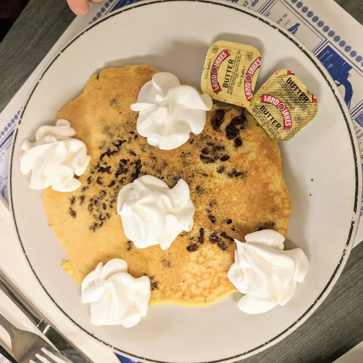 Single Chocolate Chip Pancake