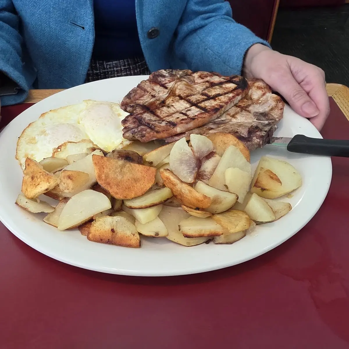 Pork Chops and Eggs