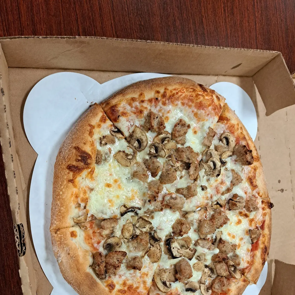 Sausage and Mushroom Pizza