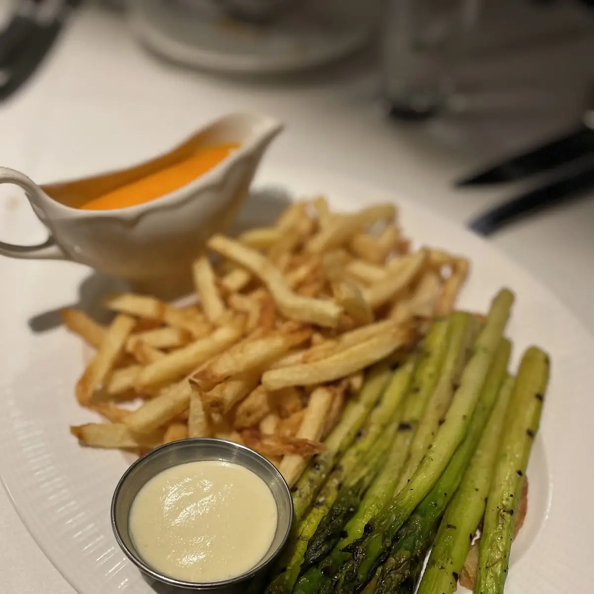 Steak Frites with Asparagus