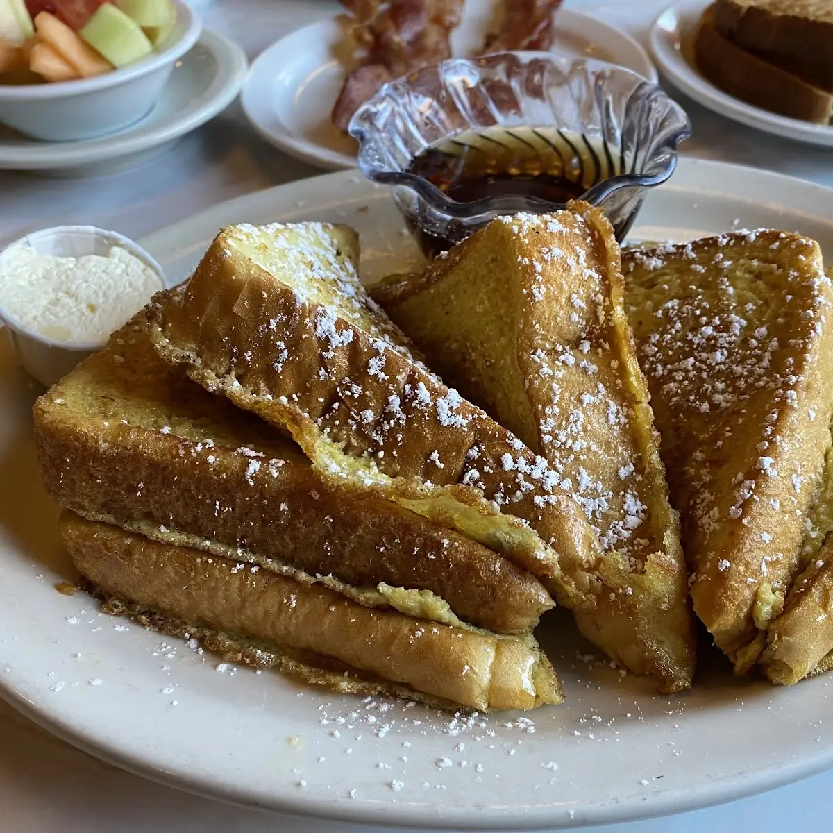 Tall Stack of French Toast with Strawberries