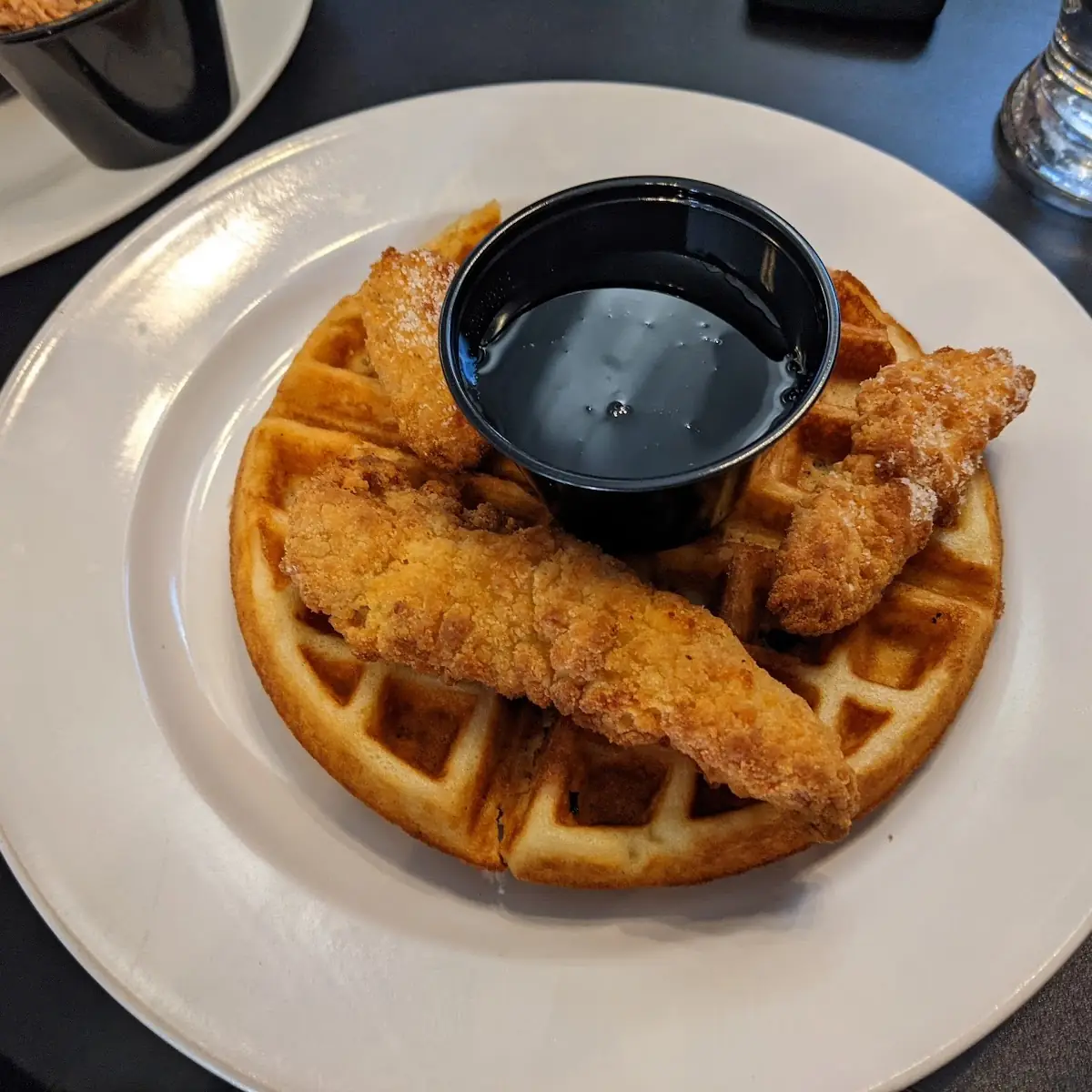 Chicken & Waffles with Bourbon Maple Syrup