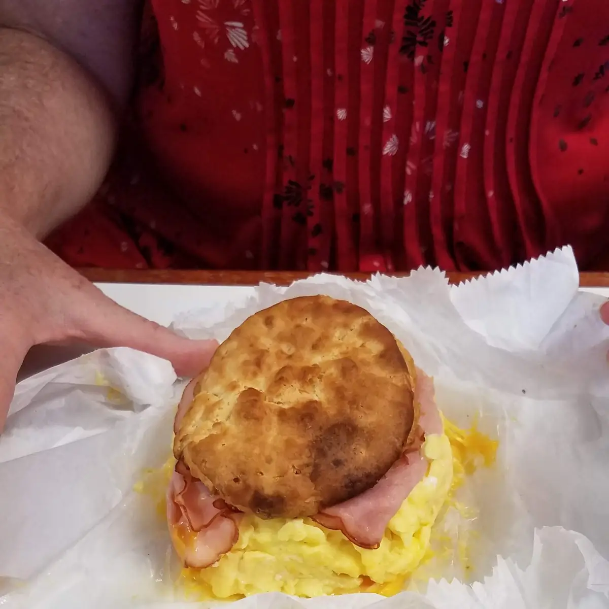 Ham Egg and Cheese Sandwich