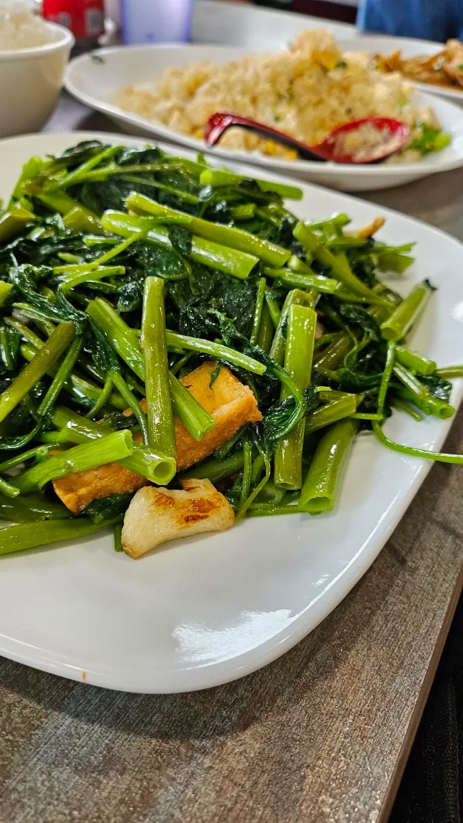 Stir Fried Ong-Choy with Beef