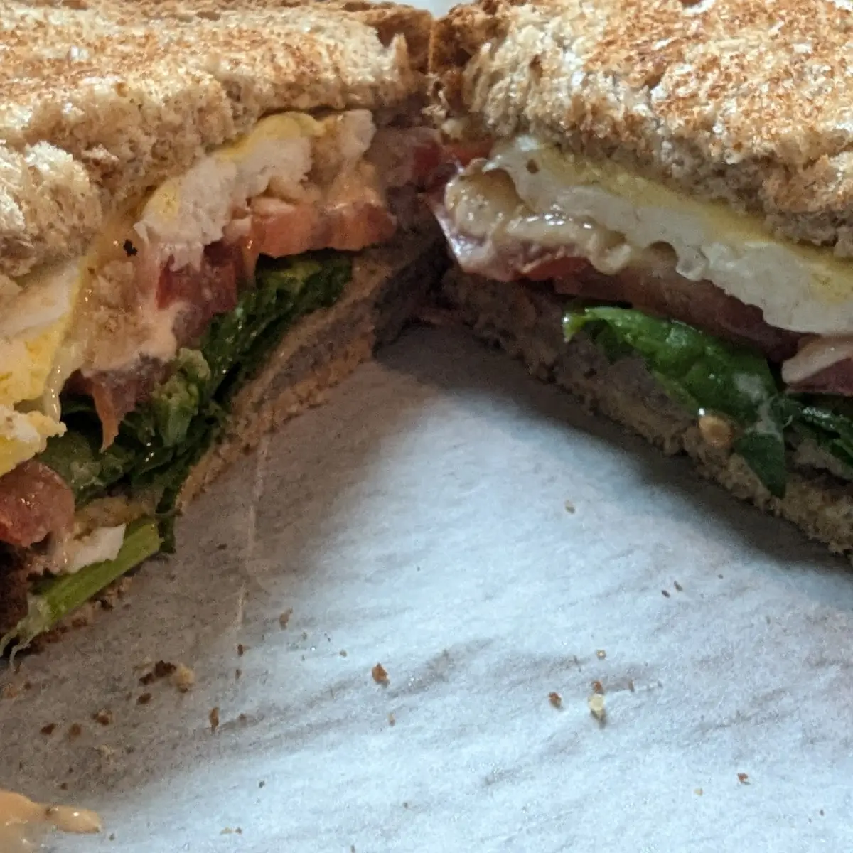 Turkey Sausage Egg and Cheese Breakfast Sandwich