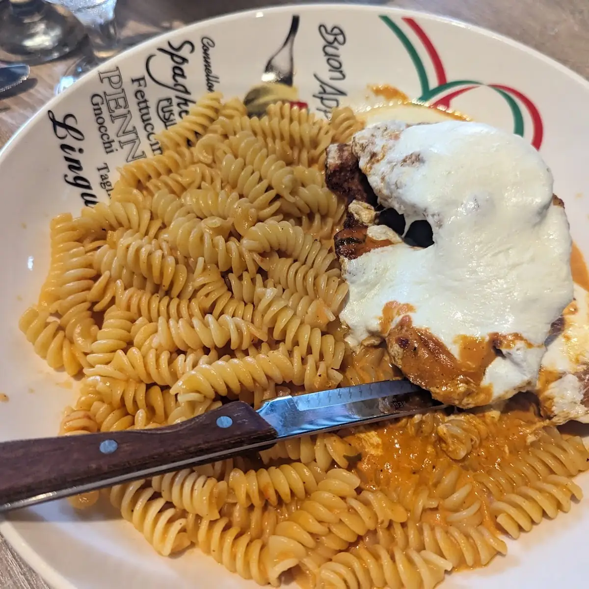 Spring Pasta with Chicken Parmesan Vodka Sauce