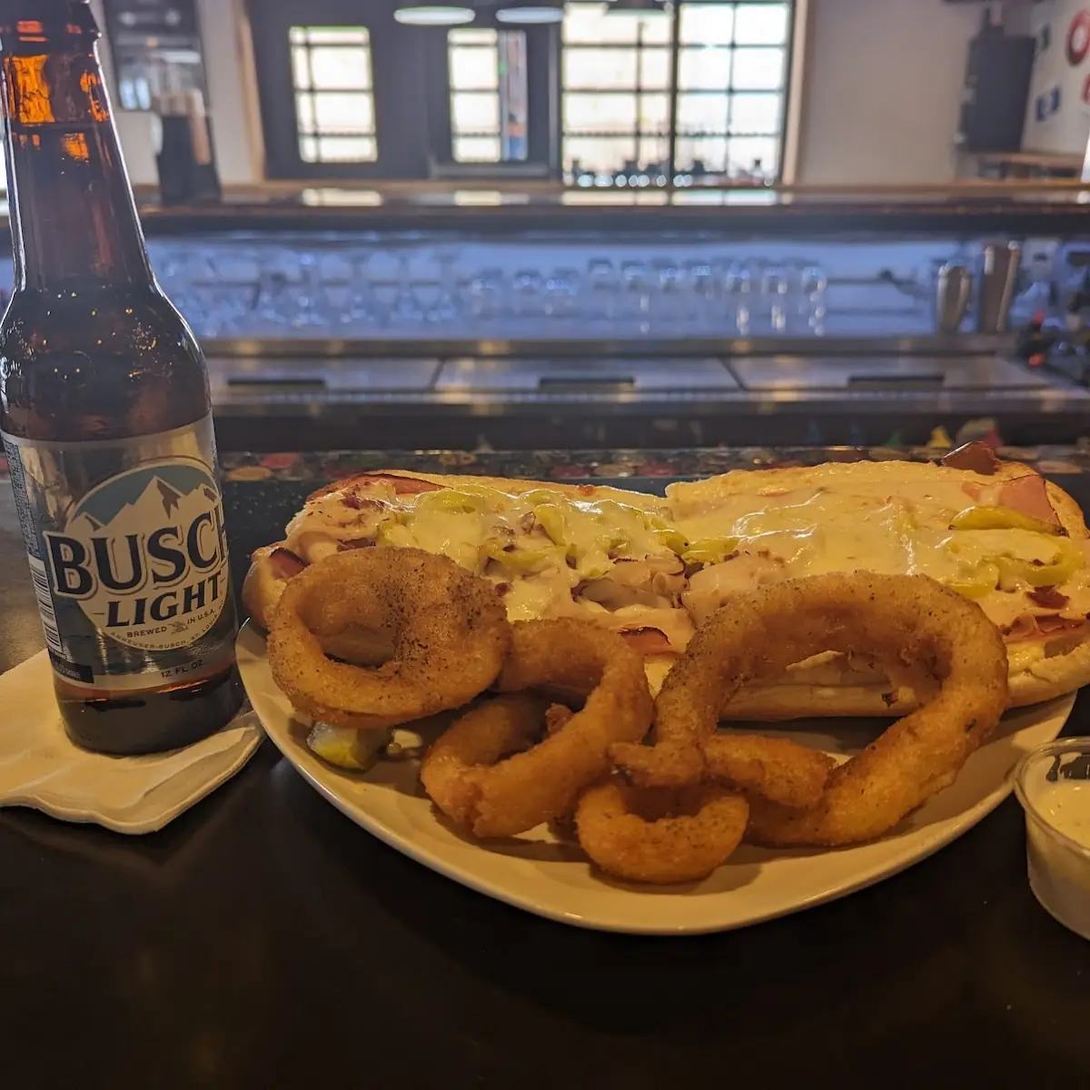 Club Sub with Onion Rings
