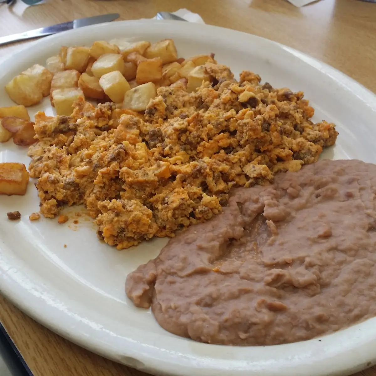 Chorizo Eggs Potatoes and Beans