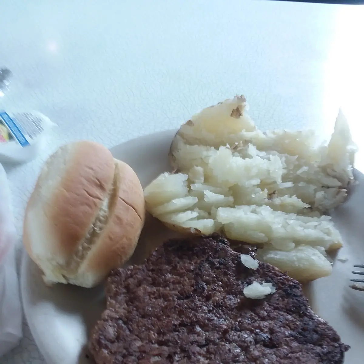 8oz Chopped Silion with Bake Potato and Roll