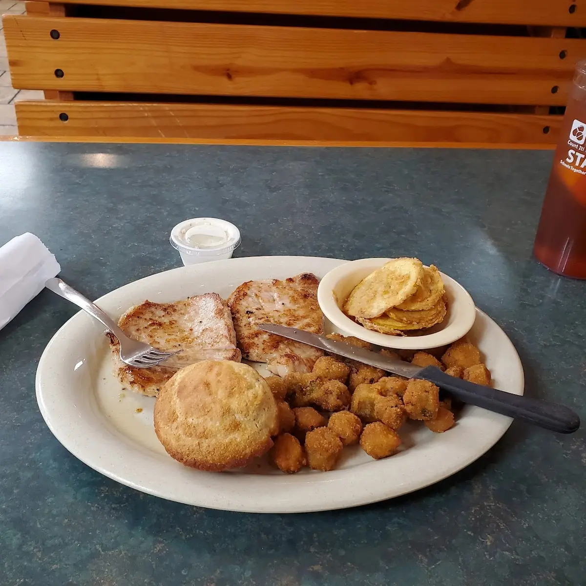 Grilled Pork Chops Plate