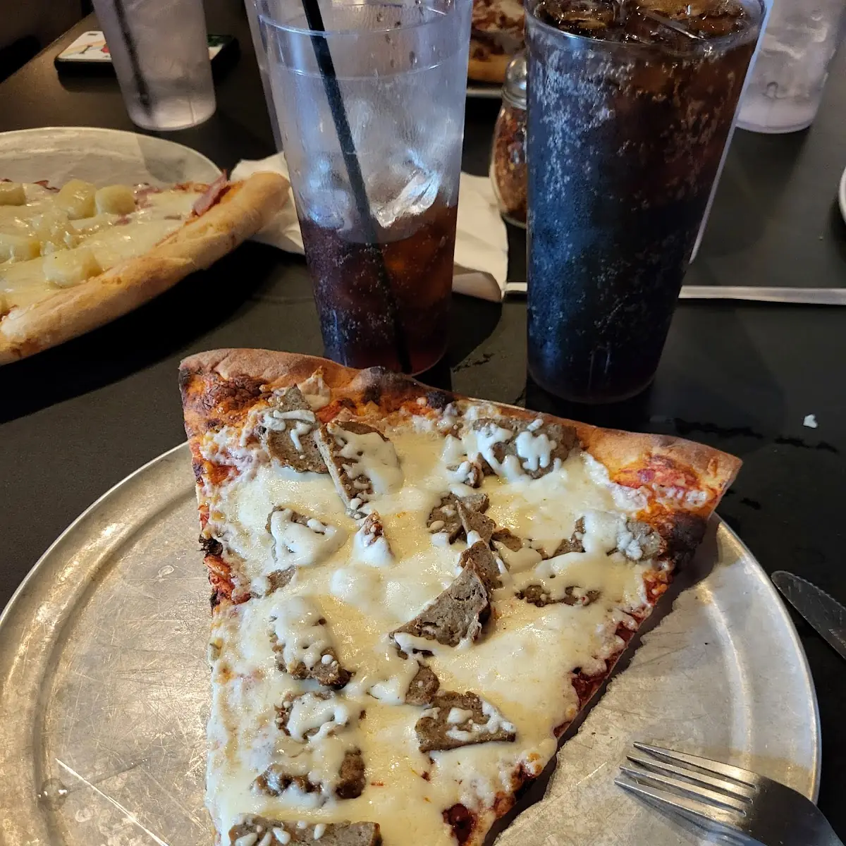 Meatball Pizza Slice