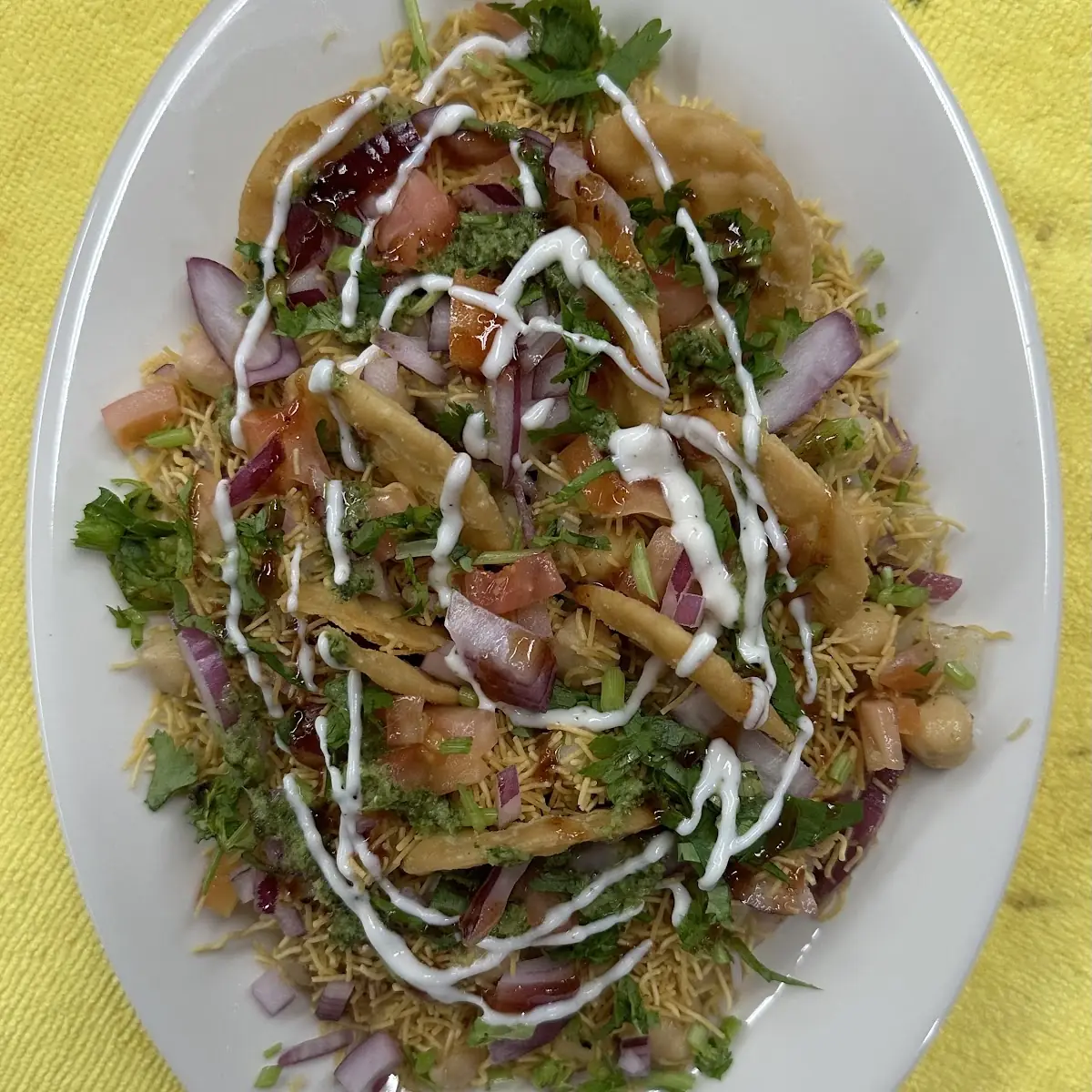 Aloo Chana Papdi Chat