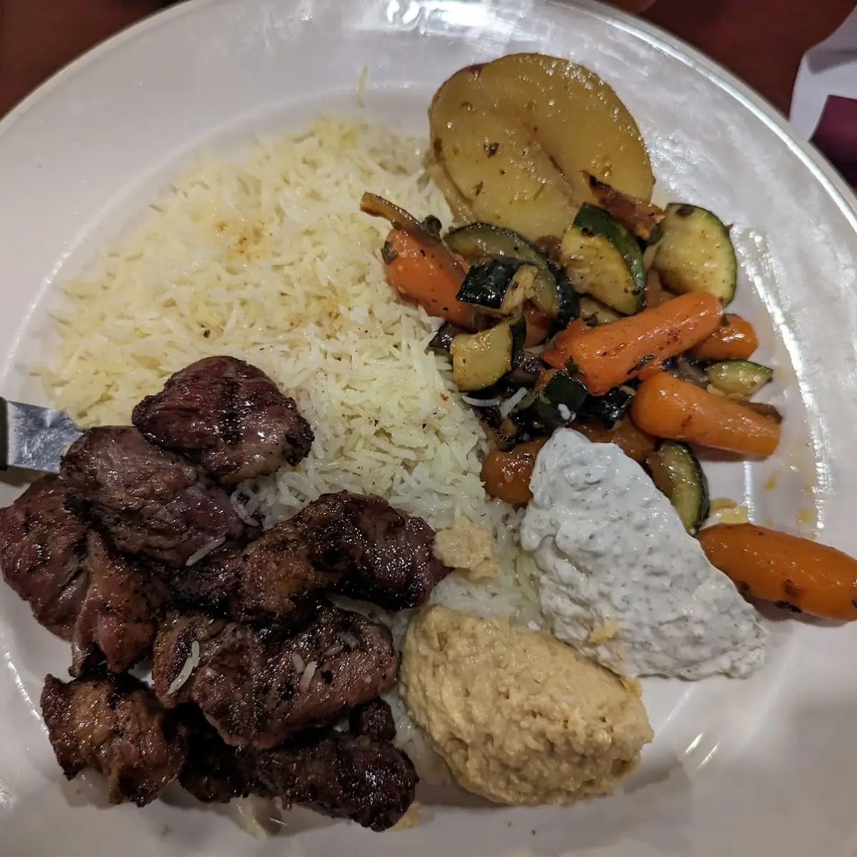 Lamb Souvlaki Plate