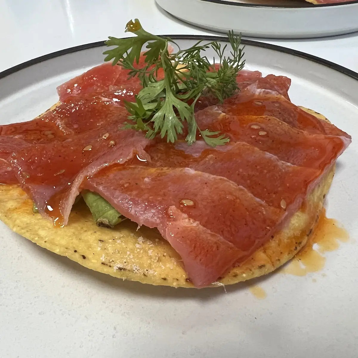 Ahi Tuna Tostada with Guacamole