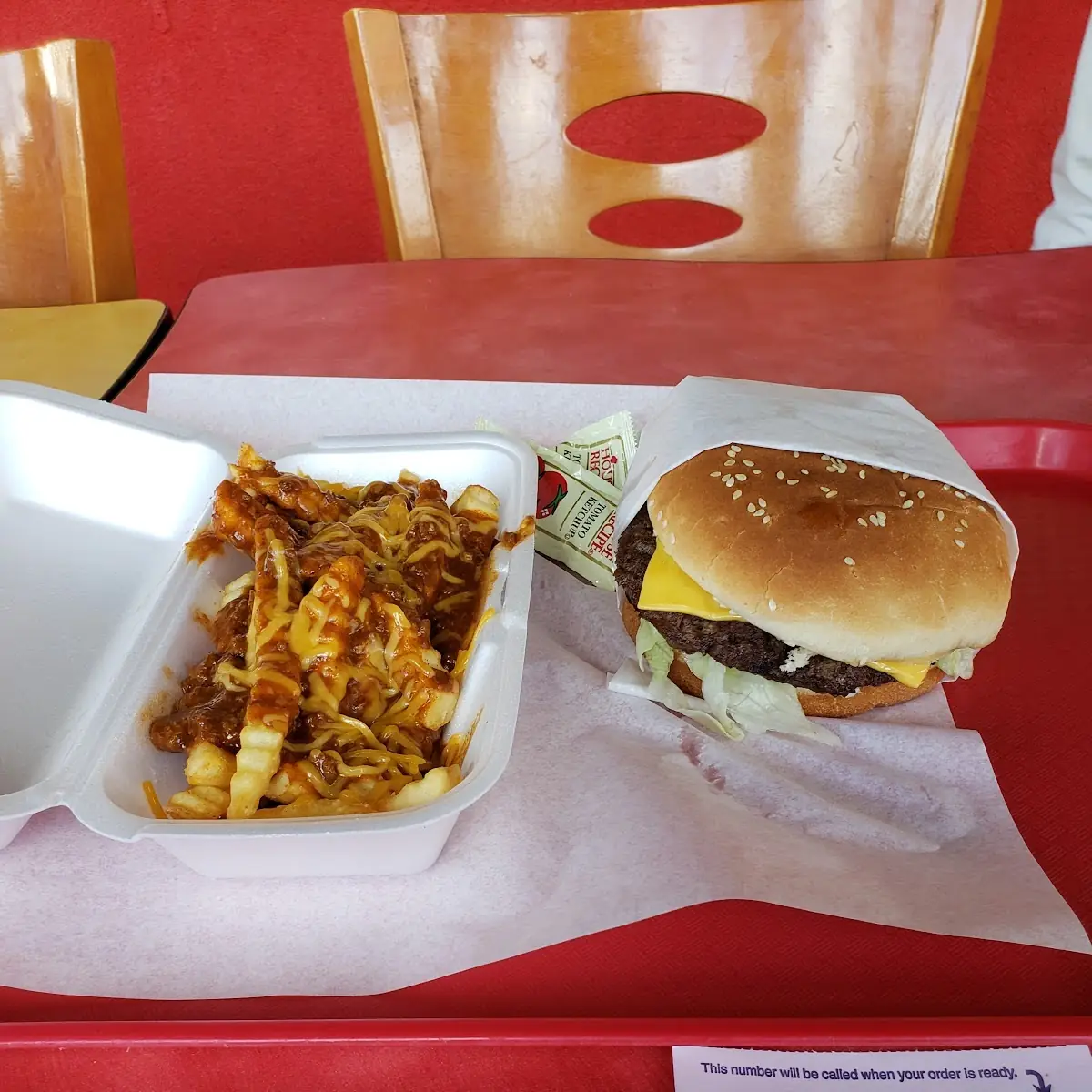 Bacon Double Cheeseburger and Chili Cheese Fries