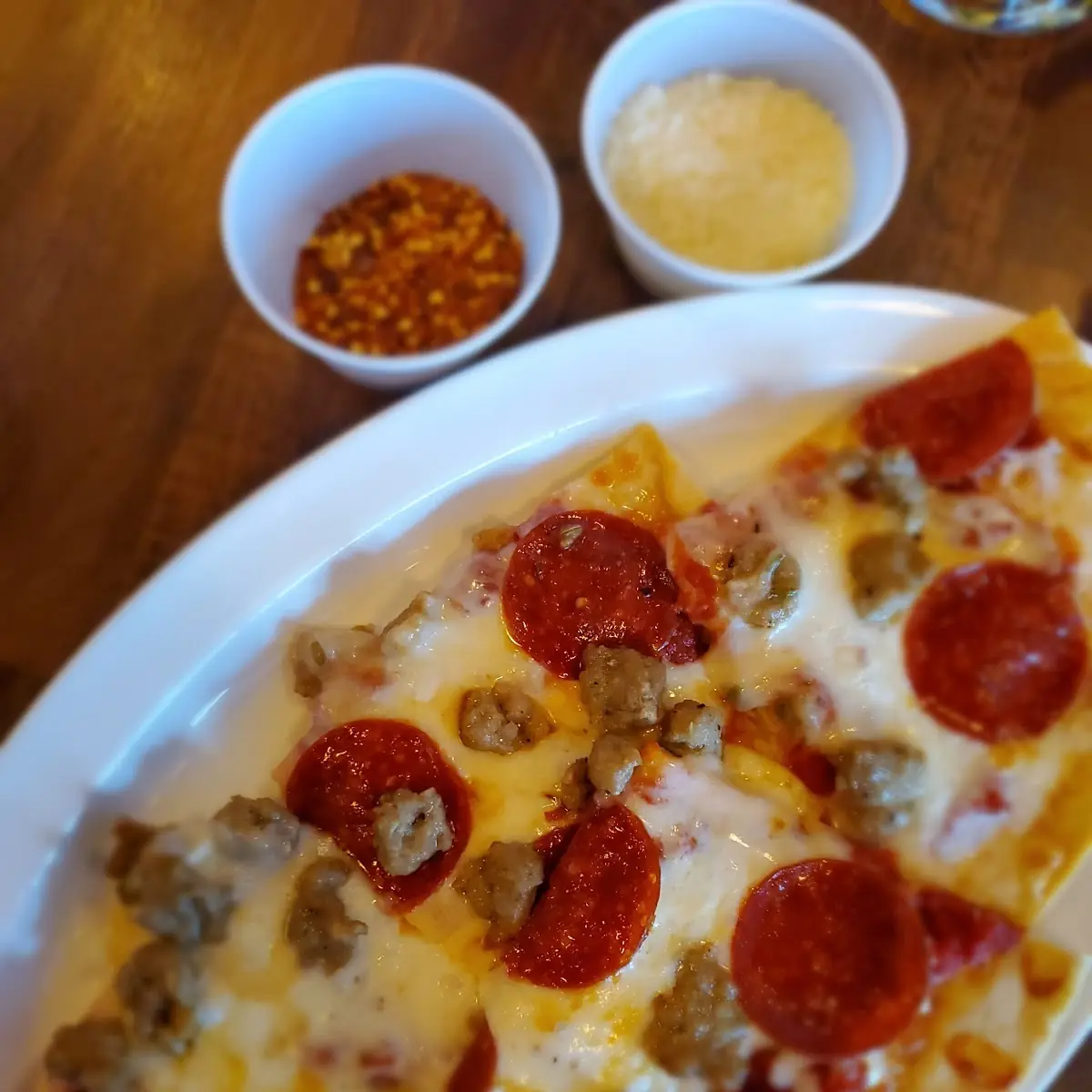 Sausage and Pepperoni Flatbread