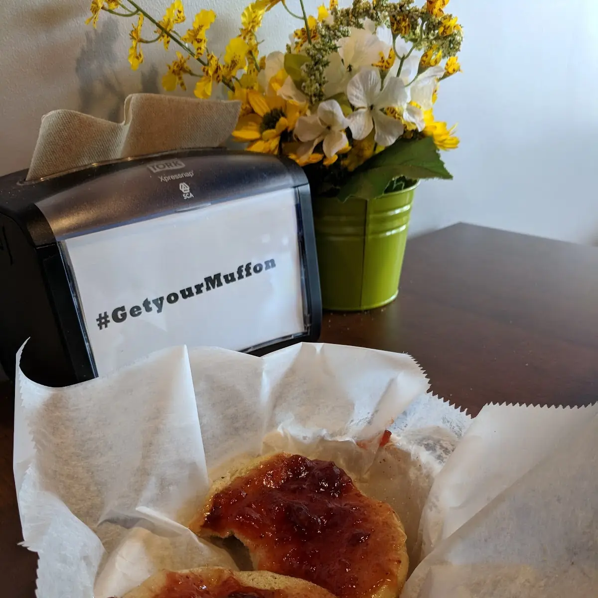 Original Muffin and Strawberry Jam