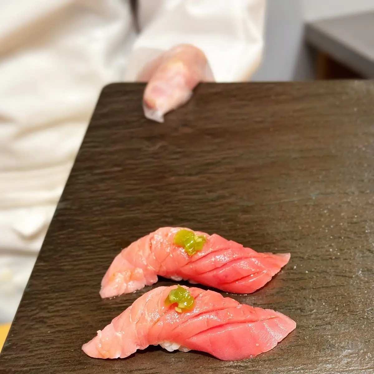 Otoro Nigiri Topped with Caviar