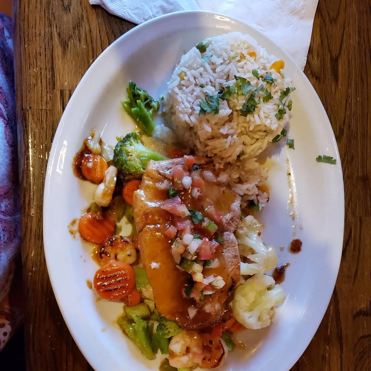 Salmon with Mixed Vegetables & Rice