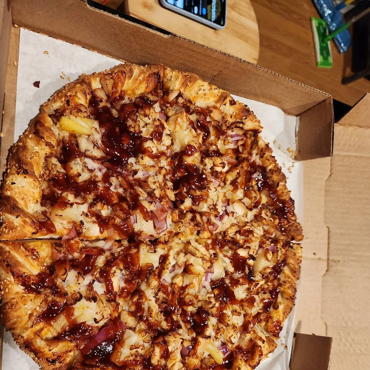 BBQ Chicken Pizza with Vegan Cheese