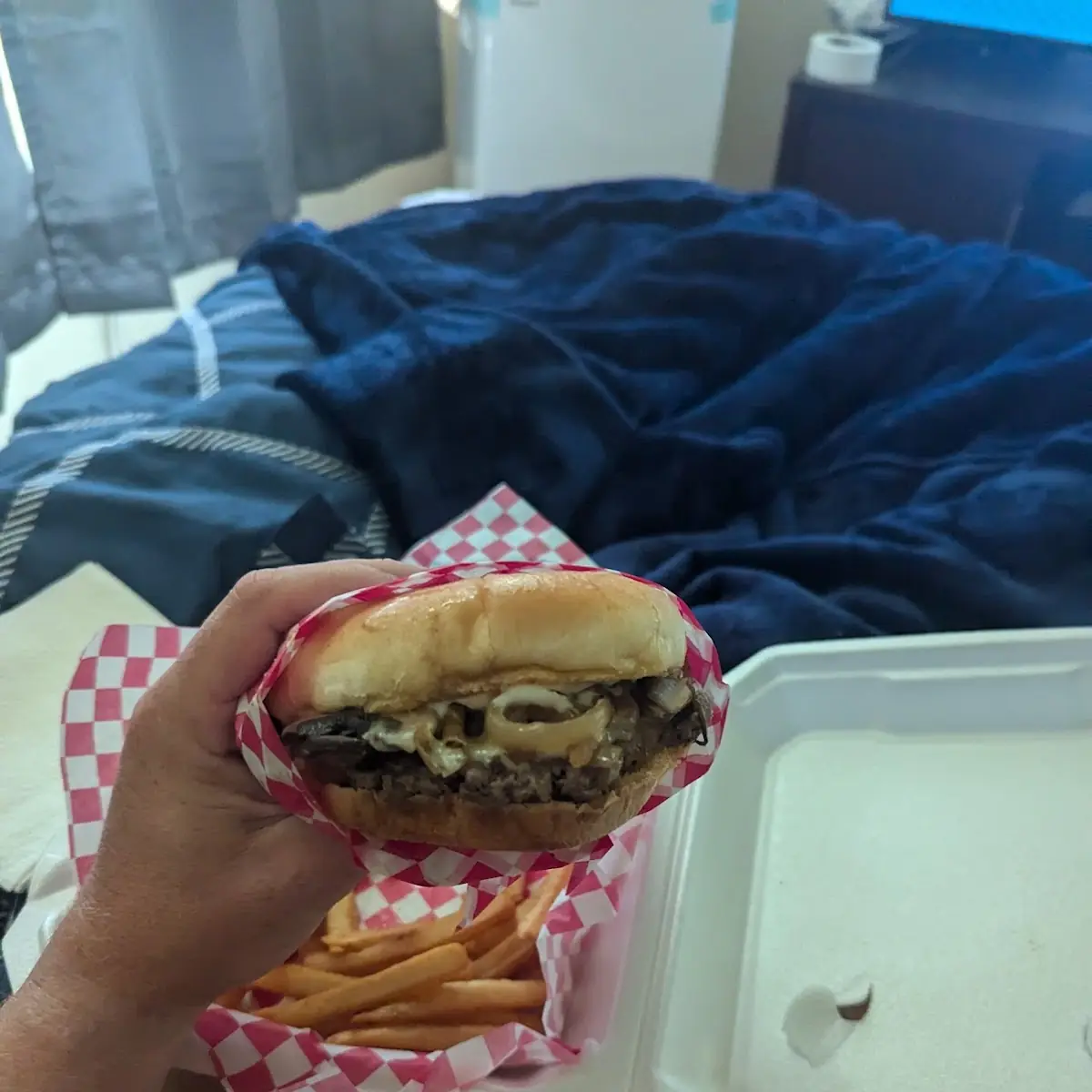Mushroom Swiss burger