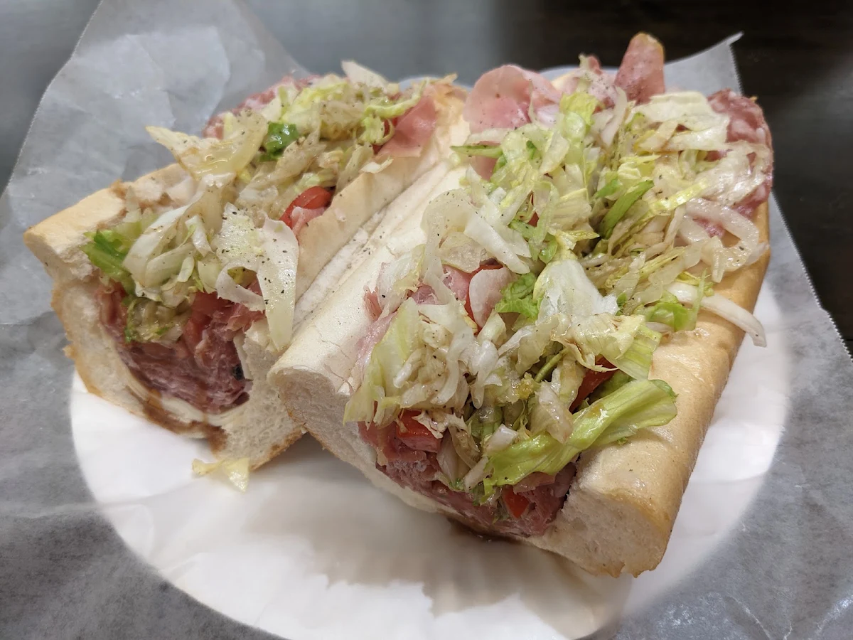 Italian Sub with Ham and Lettuce