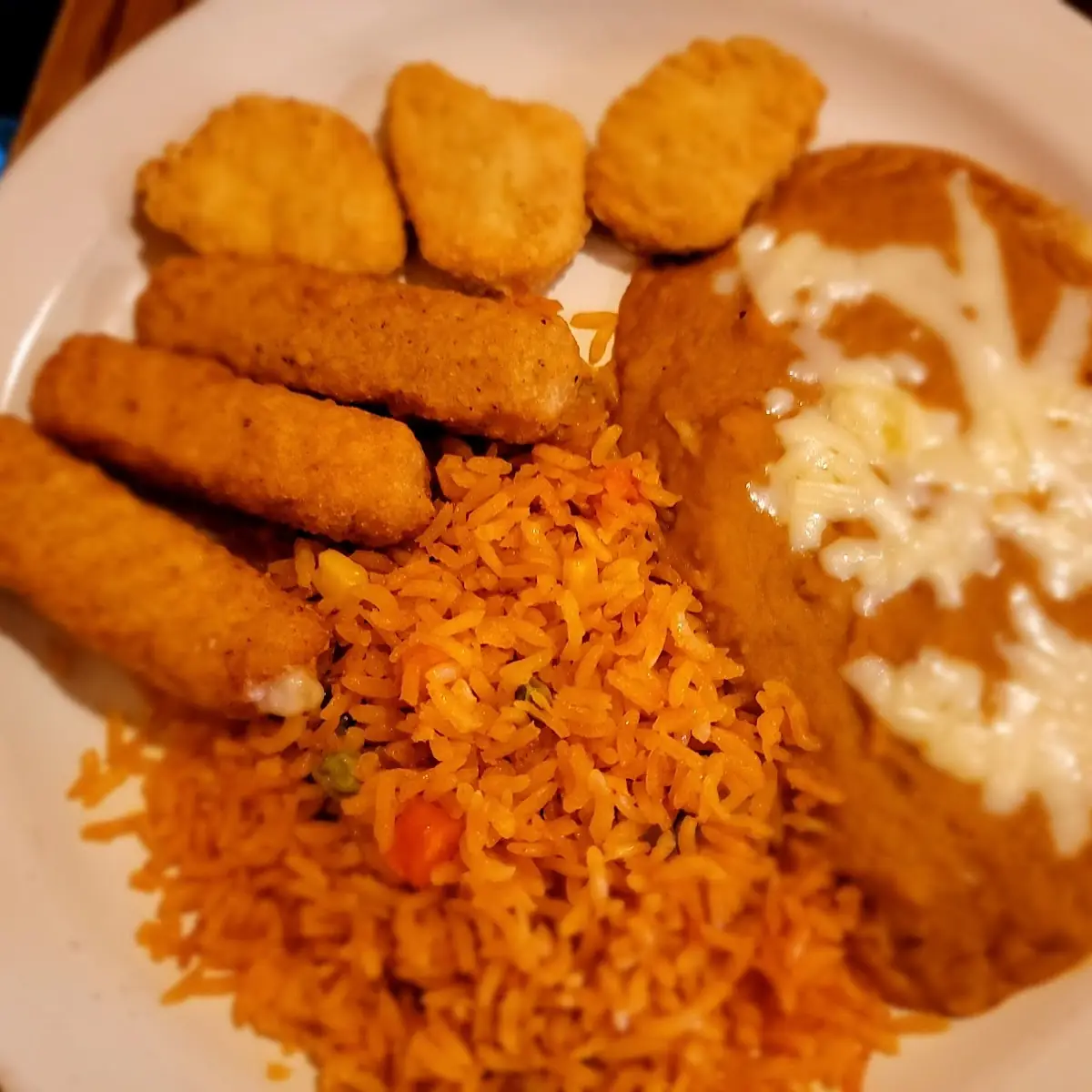 Kids Chicken Nuggets and Cheese Sticks