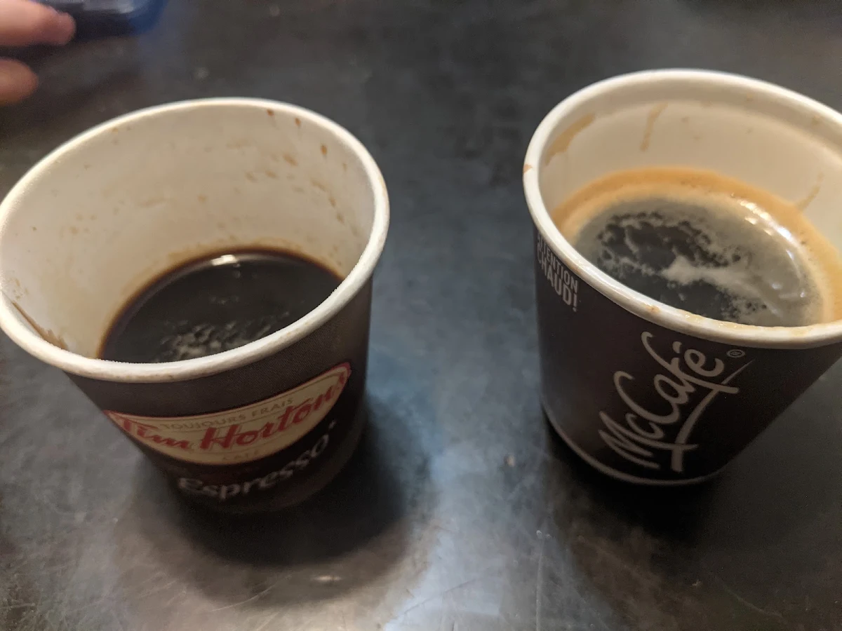 Double Espresso Tim McDonald's, Tim Hortons