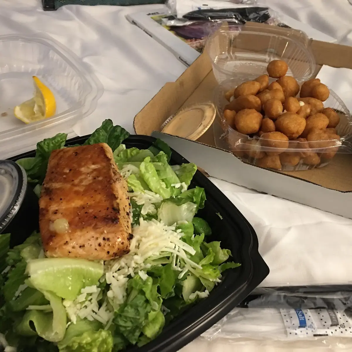 Salmon Salad Fried Mushrooms