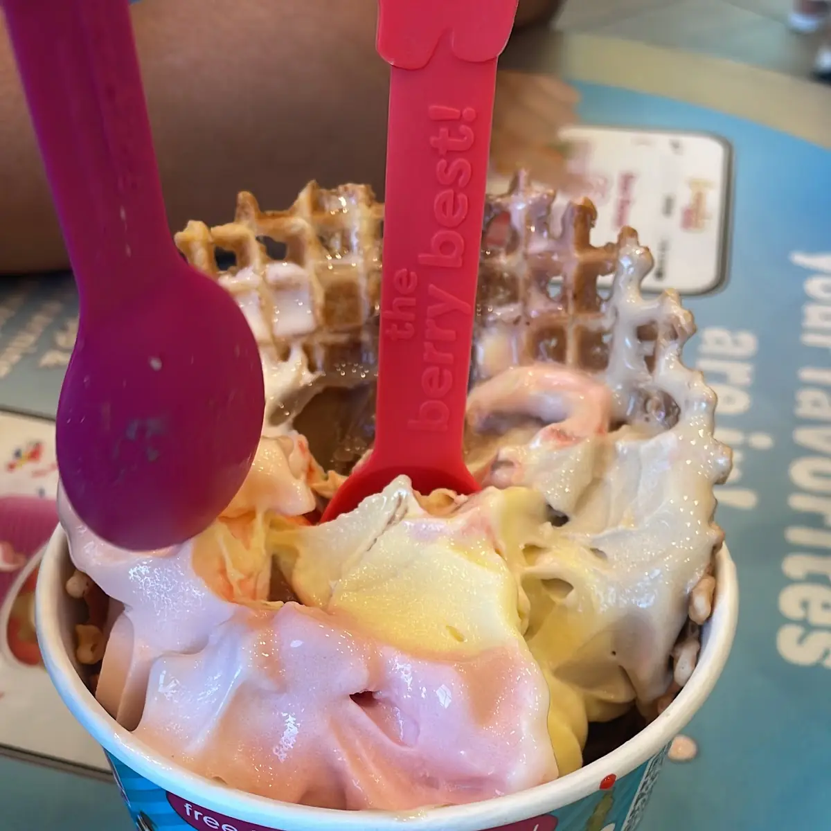 Cake Batter Frozen Yogurt Cup