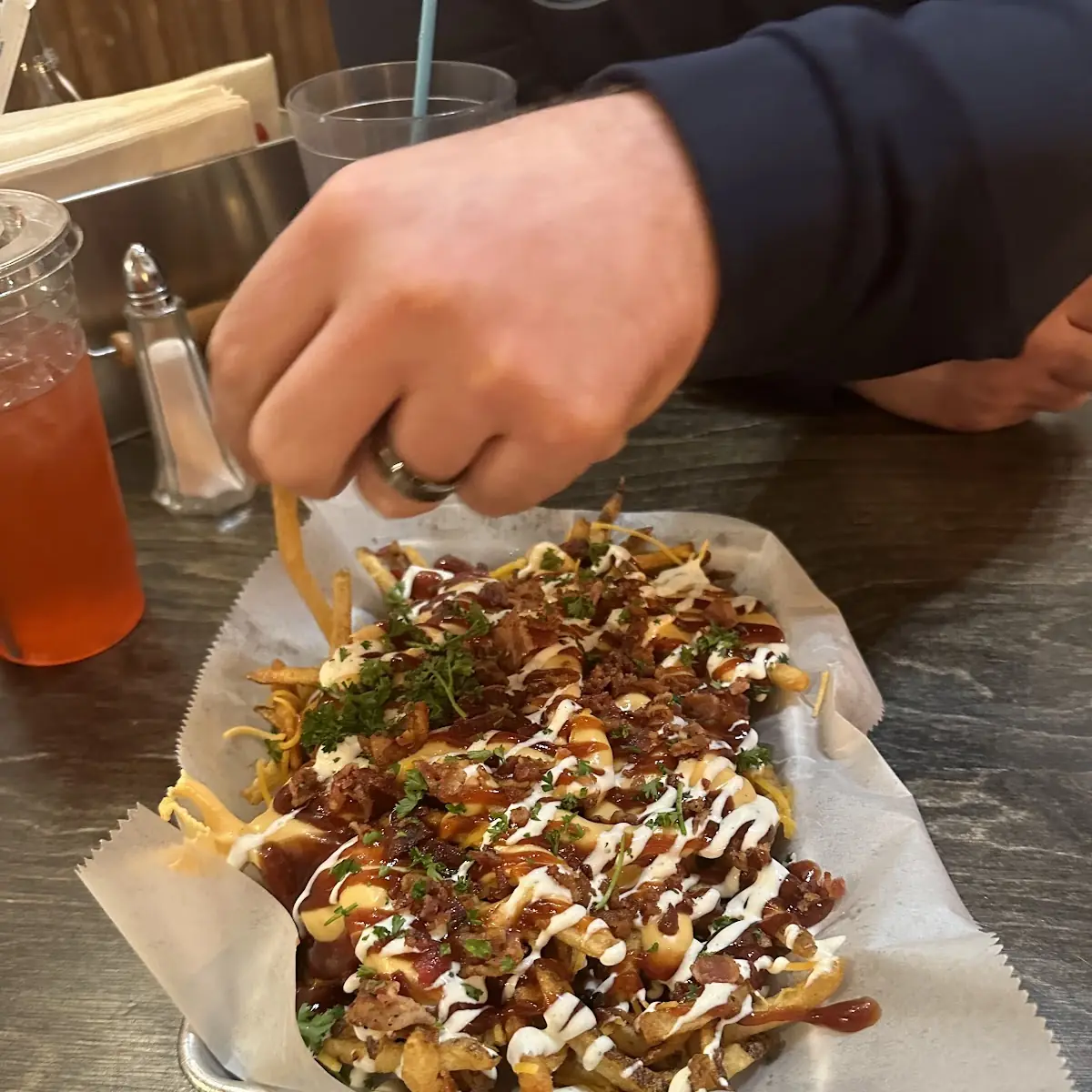 Beer Cheese Fries with Bacon