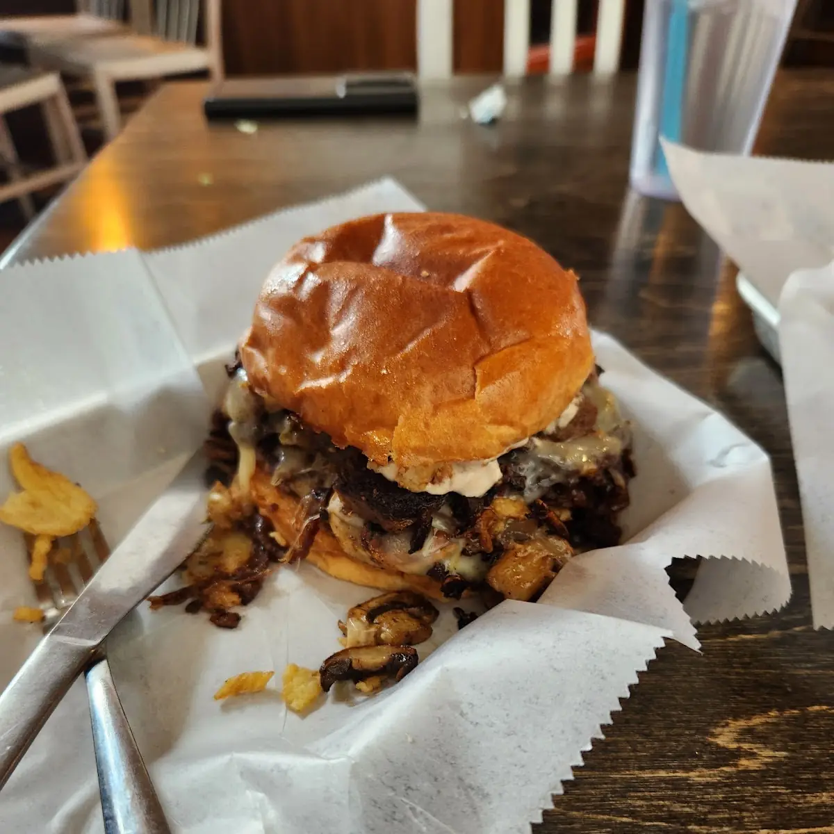 Double Patty Cheeseburger with Crispy Fries