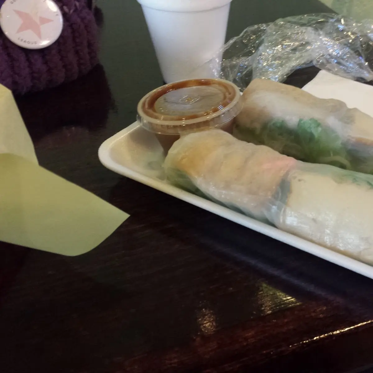 Veggie Spring Rolls w Peanut Sauce