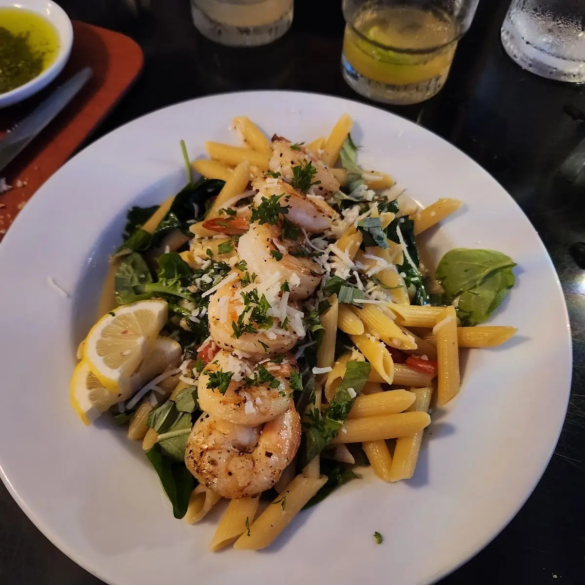 Grilled Shrimp Penne Pasta Dish