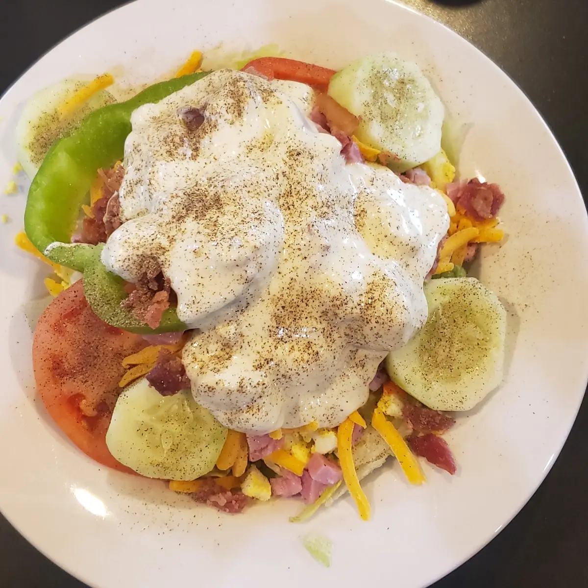Salad with Blue Cheese Dressing
