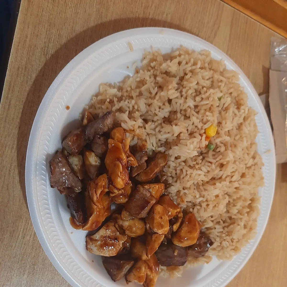 Steak and Chicken Teriyaki with Fried Rice