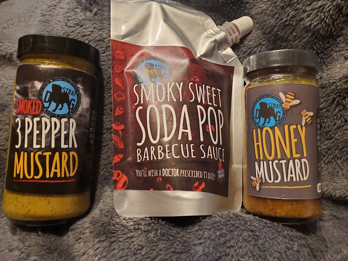 Mustard and BBQ Sauce