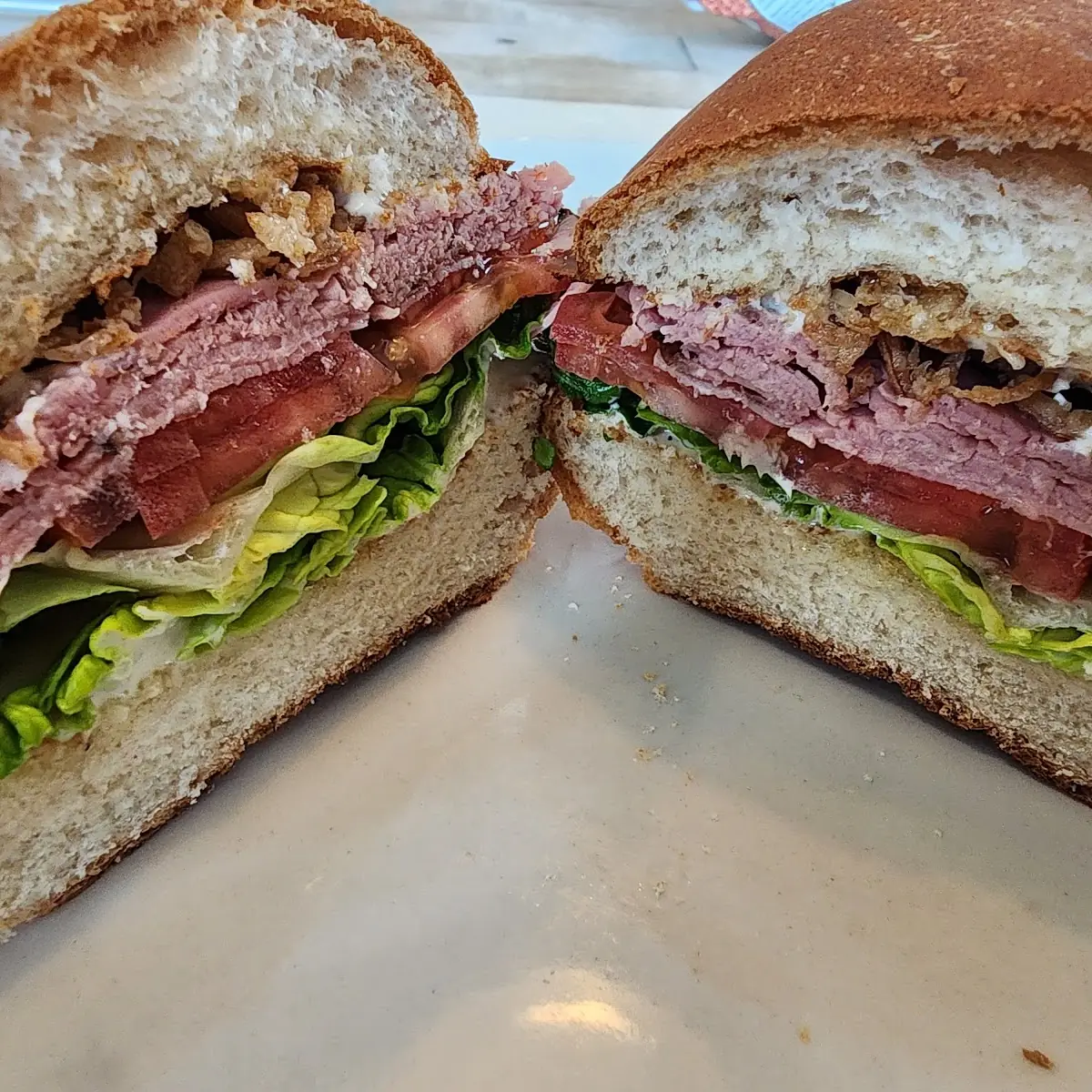 Roast Beef Horseradish Mayo Crispy Shallots Roll