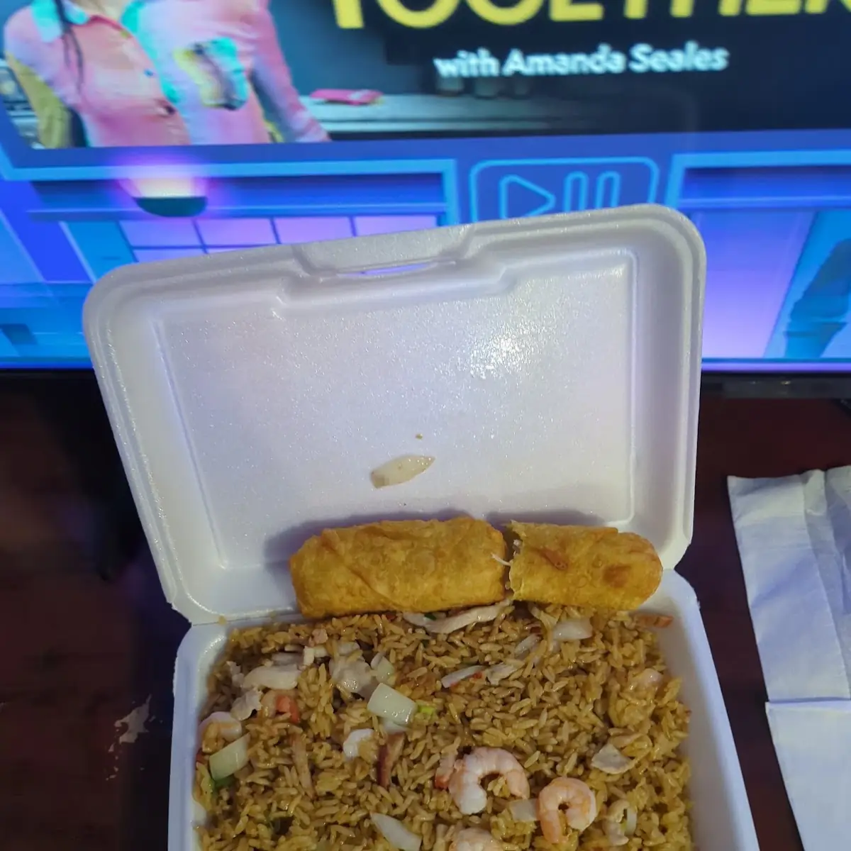 House Fried Rice and Two Egg Rolls