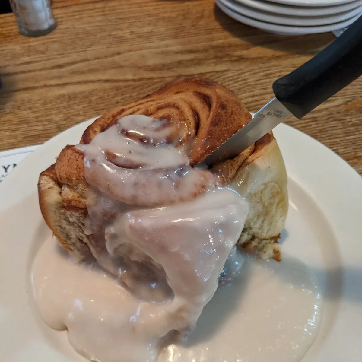 Giant Cinnamon Roll with Icing